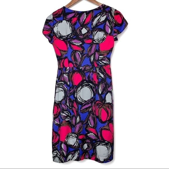 Boden Silk Blend Pink Multicolor Print Shift Dress - Picture 2 of 8